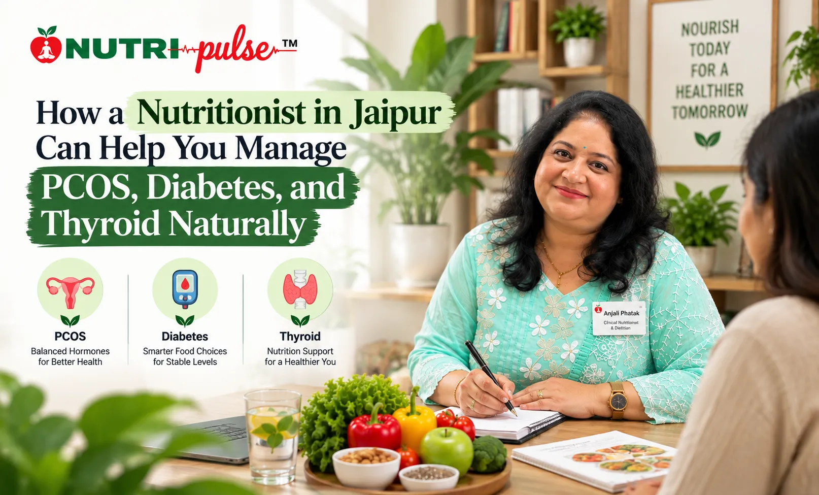 How a Nutritionist in Jaipur Can Help You Manage PCOS, Diabetes, and Thyroid Naturally | Nutripulse
